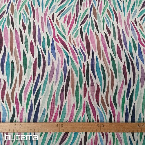 Dekorační látka Izaro fialovo-tyrkysové