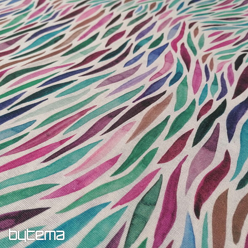 Dekorační látka Izaro fialovo-tyrkysové