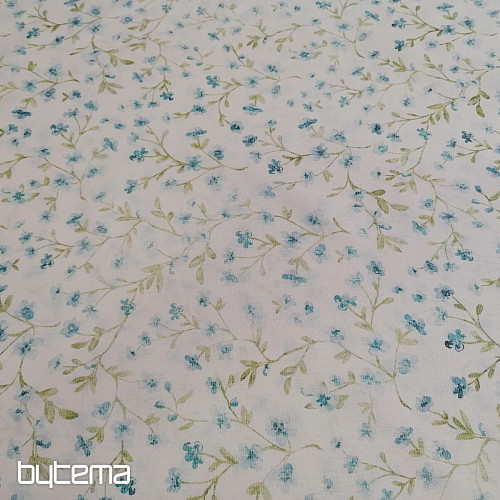 Bavlněná látka Mini sakura modrá