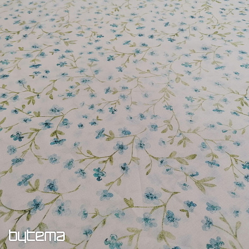 Bavlněná látka Mini sakura modrá