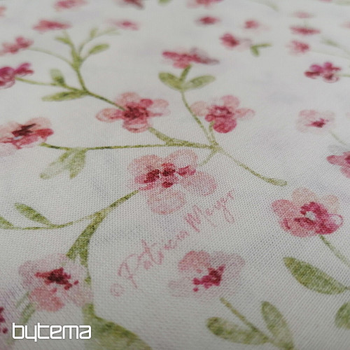Bavlněná látka Mini sakura růžová