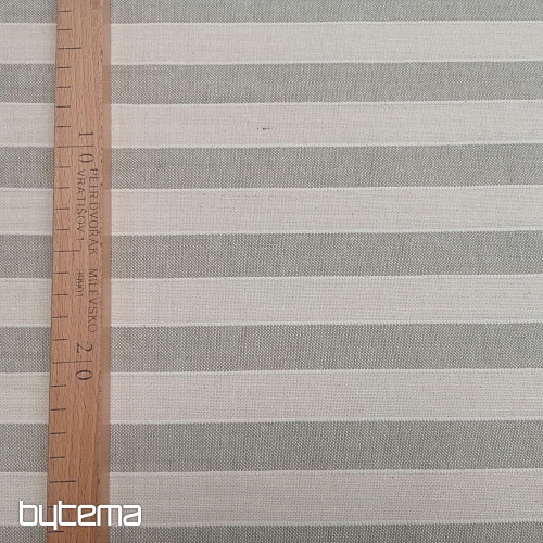 Dekorační látka Trebol pruhy - béžové 2 cm 50