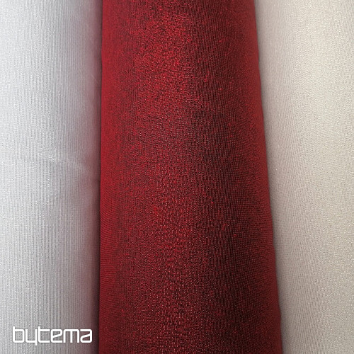 Vánoční dekorační látka Santa s lurexem bílo-stříbrná