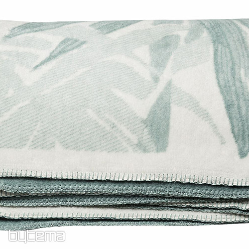 Bavlněná deka BAMBOO zelené listy  2218/51