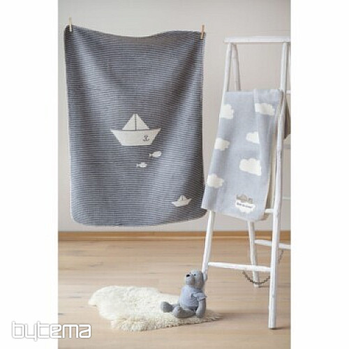 Dětská deka PANDA 2201/97 šedá 75x100