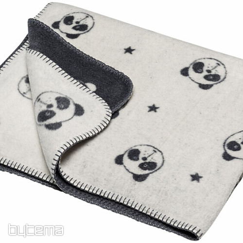 Dětská deka PANDA 2212/60 slonová kost 75x100