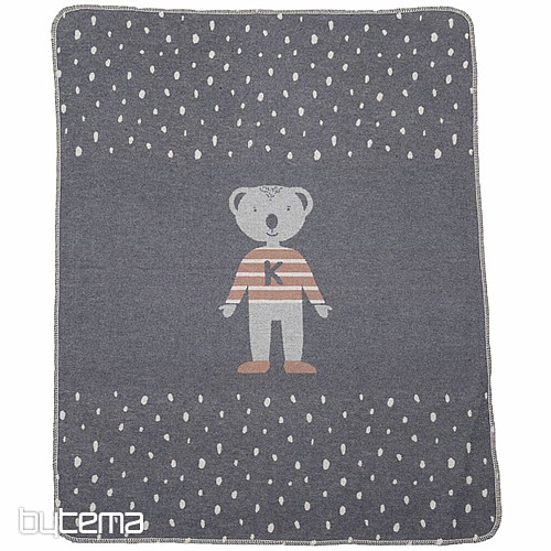 Dětská deka JUWEL 7132/90 šedá 70x90