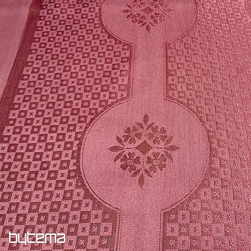 Ubrus DAMAŠEK terakota 120x140