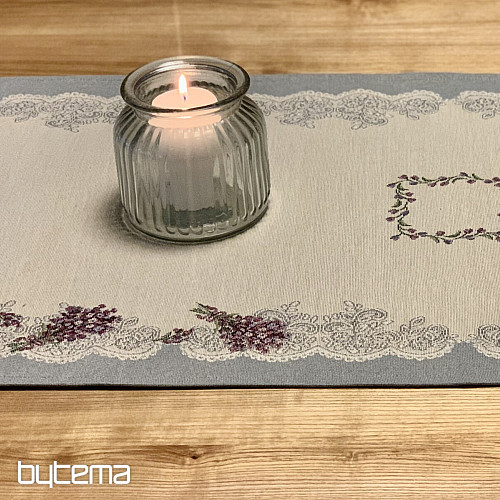 Gobelínový ubrus a šál LEVANDULE KRAJKA