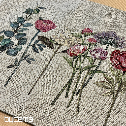 Gobelínový ubrus a šál FLORES TIME