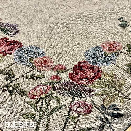 Gobelínový ubrus a šál FLORES TIME