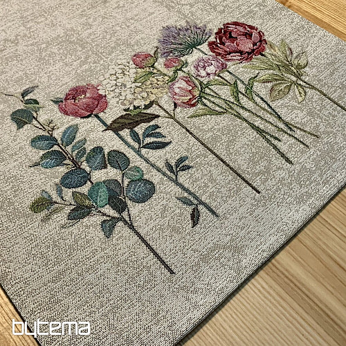 Gobelínový ubrus a šál FLORES TIME