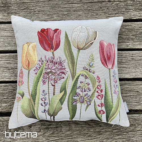 Gobelínový povlak na polštář  TULIPÁNY JARO III