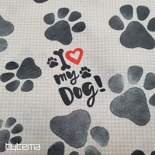 Dekorační látka PSÍ STOPA