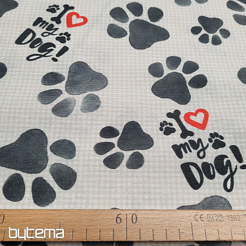 Dekorační látka PSÍ STOPA