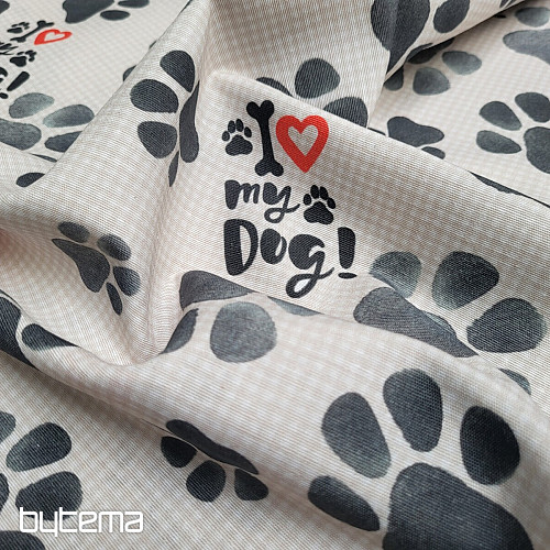 Dekorační látka PSÍ STOPA