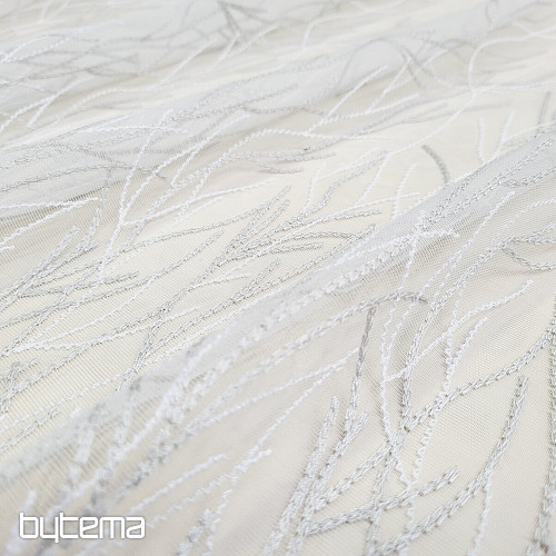 Luxusní vyšívaná záclona GERSTER 11804/0840 béžovo bílá