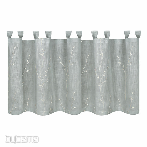 NATURE Gerster hotová záclona VYŠÍVANÉ VĚTVIČKY BÍLÉ