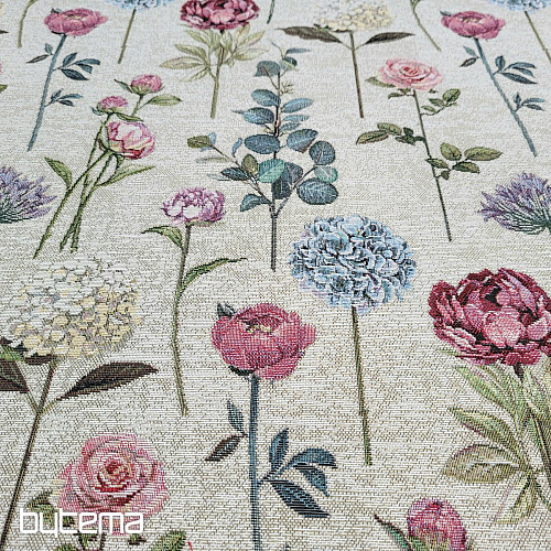 Gobelínová látka FLORES TIME