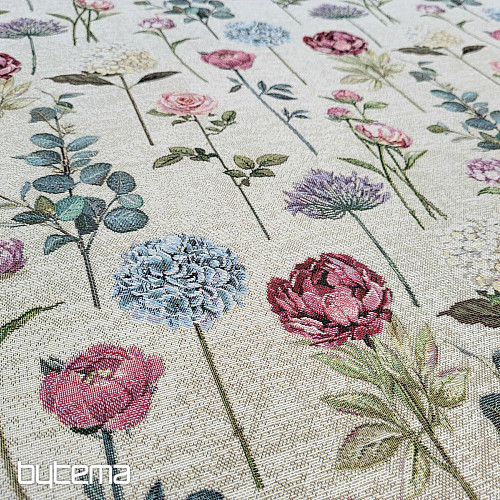 Gobelínová látka FLORES TIME
