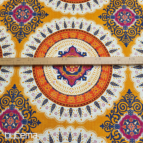Dekorační látka INDICKÁ MANDALA