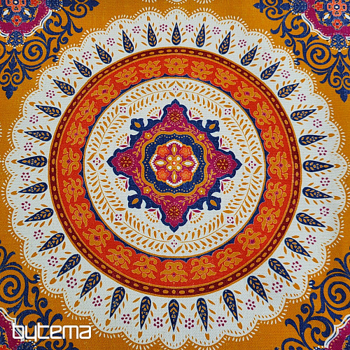 Dekorační látka INDICKÁ MANDALA