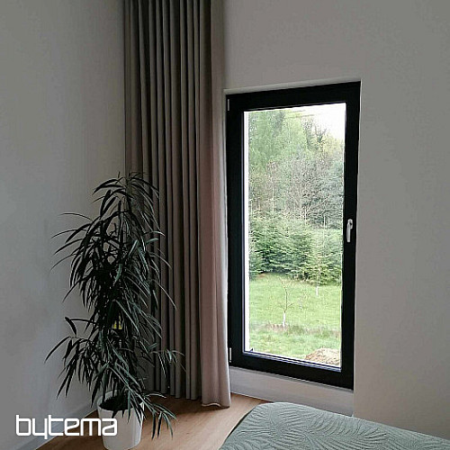 Jednobarevná designová dekorační látka GERSTER 7650 ŠEDÁ 870