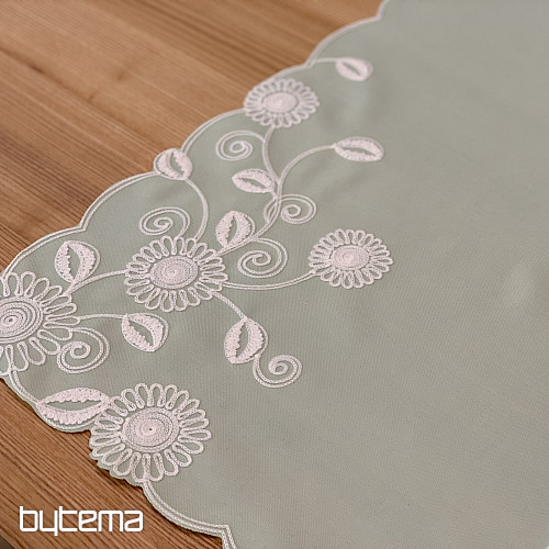 Vyšívaný šál MÁTOVÉ KVĚTY