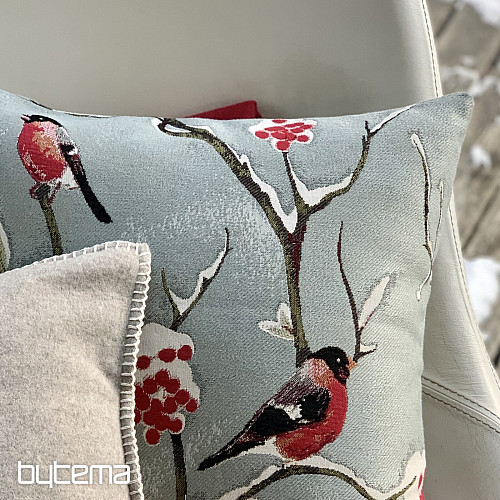 Luxusní polštář HÝL šedomodrý