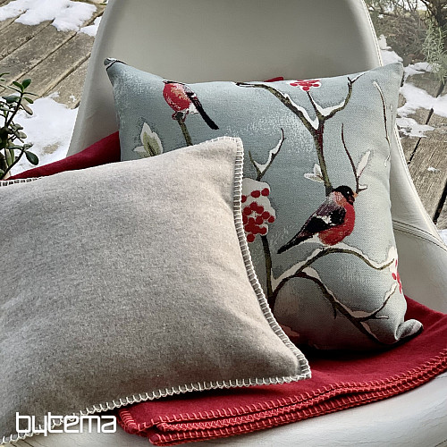 Luxusní polštář HÝL šedomodrý