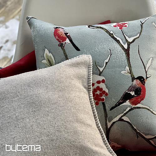 Luxusní polštář HÝL šedomodrý