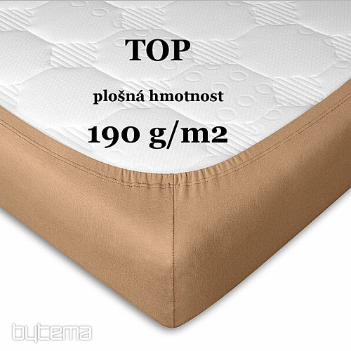 Jersey prostěradlo barva SV. HNĚDÉ
