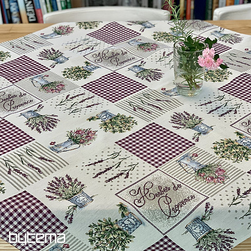 Gobelínový ubrus a šál KVĚTY Z PROVENCE