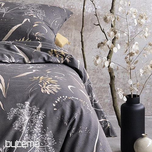 Luxusní flanelové povlečení IRISETTE KOALA 8425-11 LUČNÍ TRÁVA tm. šedá