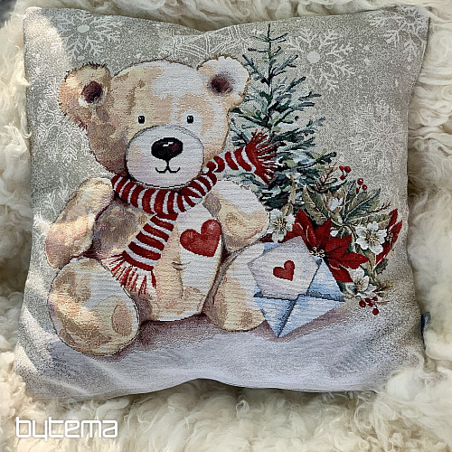 Vánoční gobelínový povlak MEDVÍDEK S DOPISEM