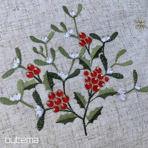 Vánoční dekorační povlak JMELÍ KRAJKA