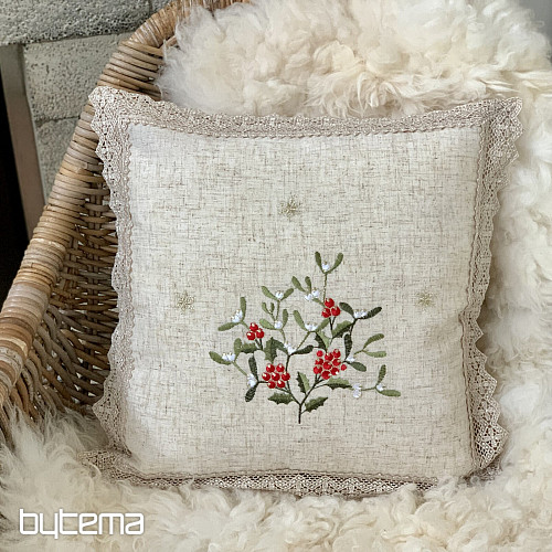 Vánoční dekorační povlak JMELÍ KRAJKA