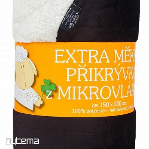 Deka z mikrovlákna EXTRA MĚKKÁ ovečka prošev ANTRACITOVÁ