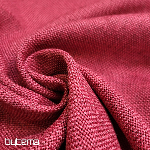 Jednobarevná designová dekorační látka ALBA 2/15 ČERVENÁ
