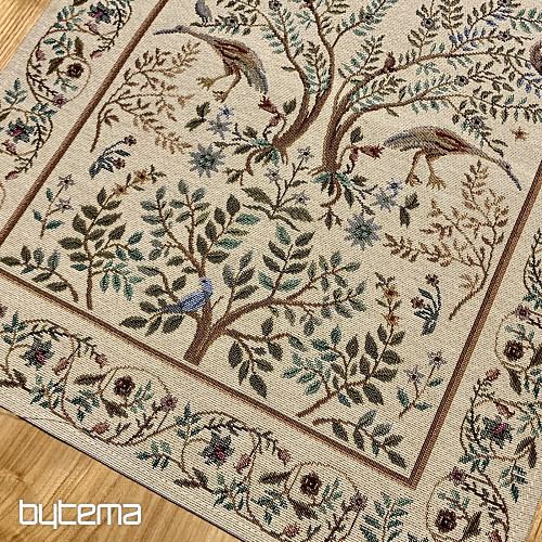Gobelínový ubrus a šál WILLIAM MORRIS béžový