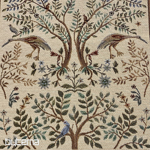 Gobelínový ubrus a šál WILLIAM MORRIS béžový