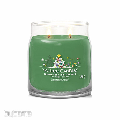 svíčka YC vůně SHIMMERING CHRISTMAS TREE SKLO STŘEDNÍ 2 knoty
