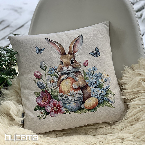 Velikonoční gobelínový povlak ZAJÍC A ŽLUTÉ VEJCE