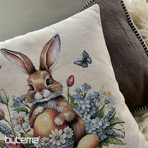 Velikonoční gobelínový povlak ZAJÍC A ŽLUTÉ VEJCE