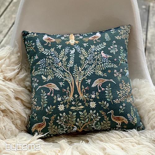 Gobelínový povlak na polštář WILLIAM MORRIS zelený - celoplošný