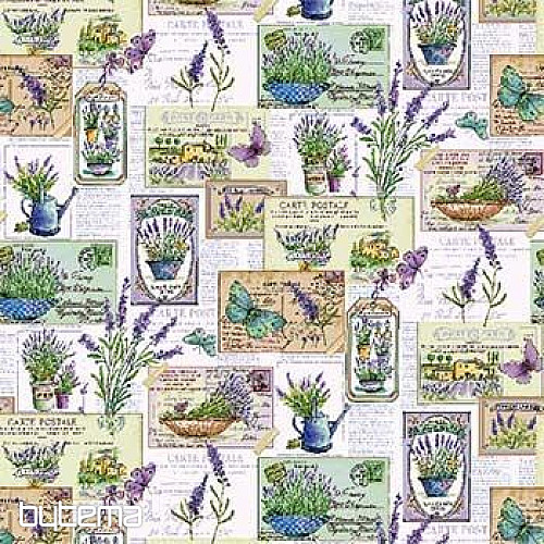 Gobelínová látka LAVENDER SEEDS GARDEN 3
