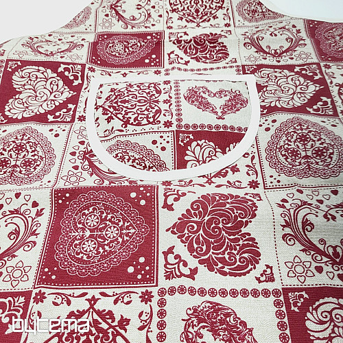 Zástěra s laclem PATCHWORK SRDCE