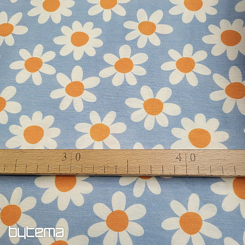 Dekorační látka SEDMIKRÁSKY MODRÉ