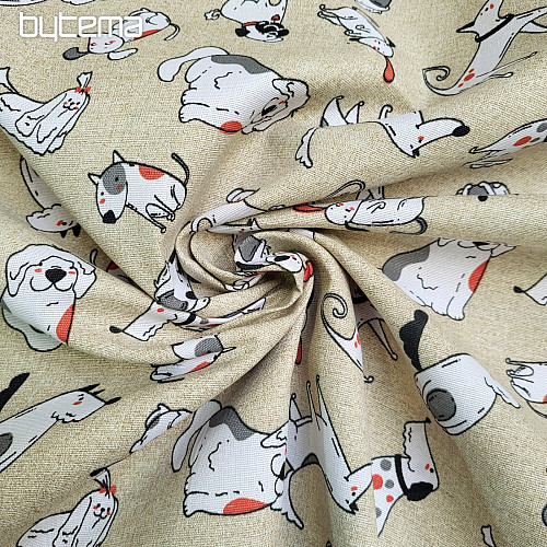 Dekorační látka PSÍ ÚSMĚV