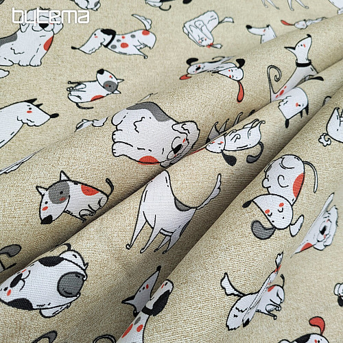 Dekorační látka PSÍ ÚSMĚV